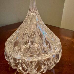 Vintage Shannon 1990"s Crystal Hershey Kiss Candy Dish